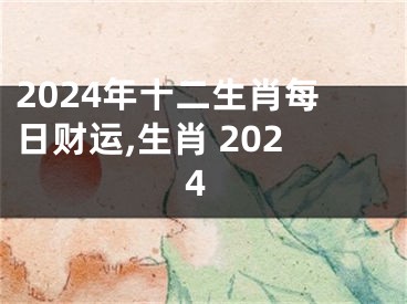 2024年十二生肖每日财运,生肖 2024