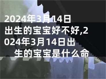 2024年3月14日出生的宝宝好不好,2024年3月14日出生的宝宝是什么命