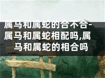 属马和属蛇的合不合-属马和属蛇相配吗,属马和属蛇的相合吗