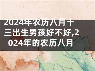 2024年农历八月十三出生男孩好不好,2024年的农历八月