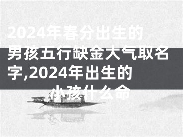 2024年春分出生的男孩五行缺金大气取名字,2024年出生的小孩什么命