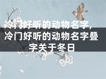 冷门好听的动物名字,冷门好听的动物名字叠字关于冬日
