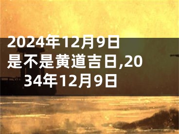 2024年12月9日是不是黄道吉日,2034年12月9日