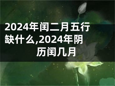2024年闰二月五行缺什么,2024年阴历闰几月