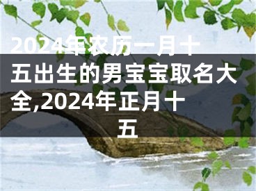 2024年农历一月十五出生的男宝宝取名大全,2024年正月十五