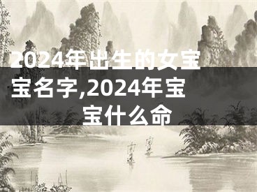 2024年出生的女宝宝名字,2024年宝宝什么命