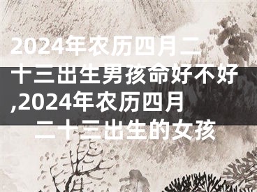 2024年农历四月二十三出生男孩命好不好,2024年农历四月二十三出生的女孩