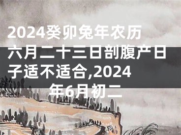 2024癸卯兔年农历六月二十三日剖腹产日子适不适合,2024年6月初二
