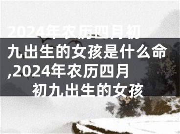 2024年农历四月初九出生的女孩是什么命,2024年农历四月初九出生的女孩