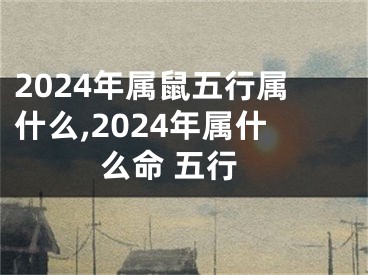 2024年属鼠五行属什么,2024年属什么命 五行