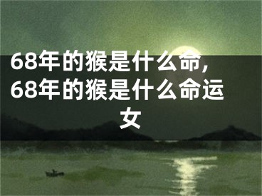 68年的猴是什么命,68年的猴是什么命运女