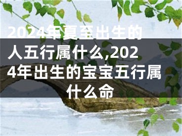 2024年夏至出生的人五行属什么,2024年出生的宝宝五行属什么命