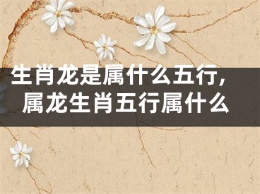 生肖龙是属什么五行,属龙生肖五行属什么