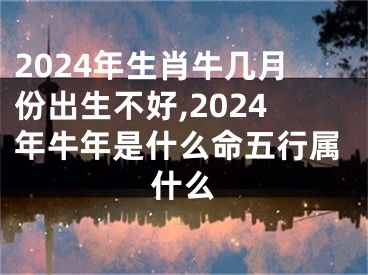 2024年生肖牛几月份出生不好,2024年牛年是什么命五行属什么