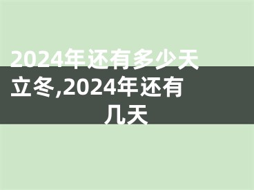 2024年还有多少天立冬,2024年还有几天