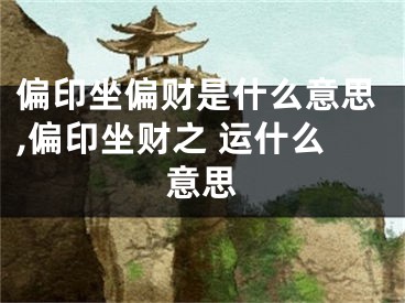 偏印坐偏财是什么意思,偏印坐财之 运什么意思