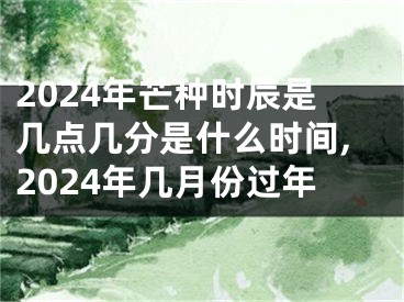 2024年芒种时辰是几点几分是什么时间,2024年几月份过年