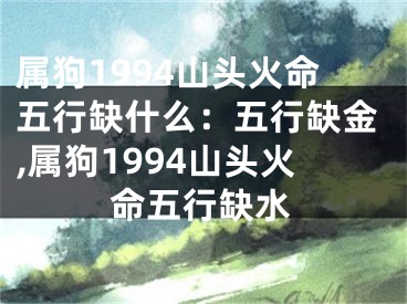属狗1994山头火命五行缺什么：五行缺金,属狗1994山头火命五行缺水