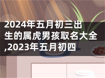 2024年五月初三出生的属虎男孩取名大全,2023年五月初四