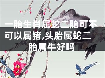 一胎生肖属蛇二胎可不可以属猪,头胎属蛇二胎属牛好吗