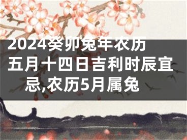 2024癸卯兔年农历五月十四日吉利时辰宜忌,农历5月属兔