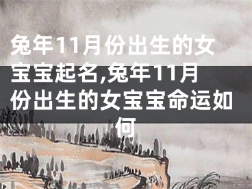兔年11月份出生的女宝宝起名,兔年11月份出生的女宝宝命运如何