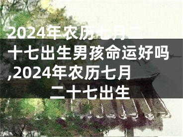 2024年农历七月二十七出生男孩命运好吗,2024年农历七月二十七出生