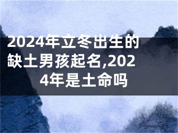 2024年立冬出生的缺土男孩起名,2024年是土命吗