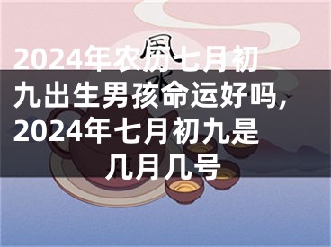 2024年农历七月初九出生男孩命运好吗,2024年七月初九是几月几号