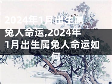 2024年1月出生属兔人命运,2024年1月出生属兔人命运如何
