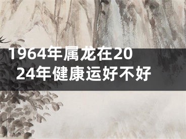 1964年属龙在2024年健康运好不好
