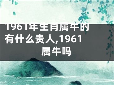 1961年生肖属牛的有什么贵人,1961属牛吗