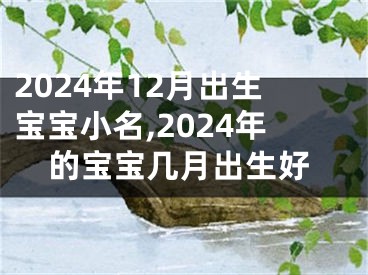 2024年12月出生宝宝小名,2024年的宝宝几月出生好