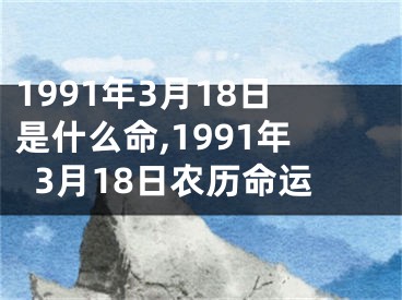 1991年3月18日是什么命,1991年3月18日农历命运