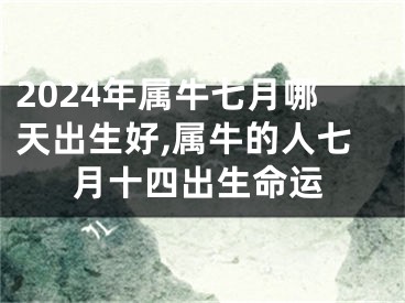 2024年属牛七月哪天出生好,属牛的人七月十四出生命运