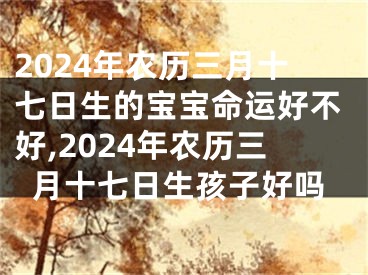 2024年农历三月十七日生的宝宝命运好不好,2024年农历三月十七日生孩子好吗
