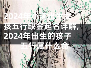 2024年小满出生女孩五行缺金起名详解,2024年出生的孩子五行属什么命