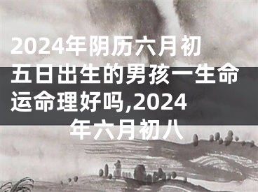 2024年阴历六月初五日出生的男孩一生命运命理好吗,2024年六月初八