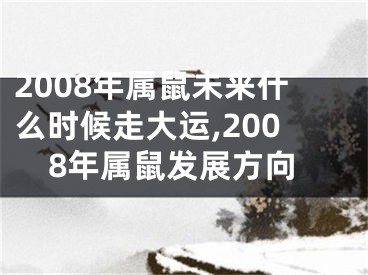 2008年属鼠未来什么时候走大运,2008年属鼠发展方向