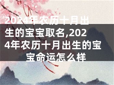 2024年农历十月出生的宝宝取名,2024年农历十月出生的宝宝命运怎么样