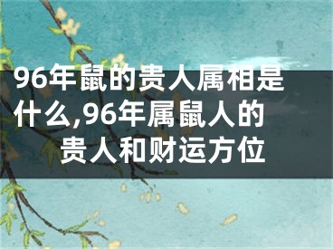 96年鼠的贵人属相是什么,96年属鼠人的贵人和财运方位