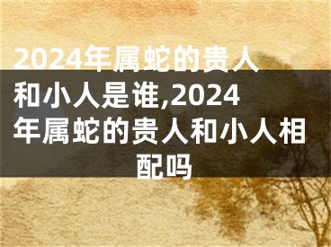 2024年属蛇的贵人和小人是谁,2024年属蛇的贵人和小人相配吗