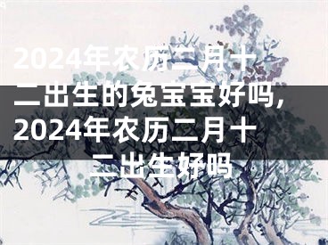 2024年农历二月十二出生的兔宝宝好吗,2024年农历二月十二出生好吗