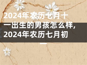 2024年农历七月十一出生的男孩怎么样,2024年农历七月初一