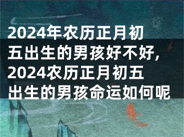 2024年农历正月初五出生的男孩好不好,2024农历正月初五出生的男孩命运如何呢