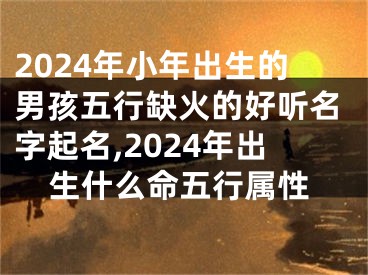 2024年小年出生的男孩五行缺火的好听名字起名,2024年出生什么命五行属性