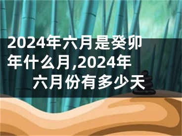 2024年六月是癸卯年什么月,2024年六月份有多少天