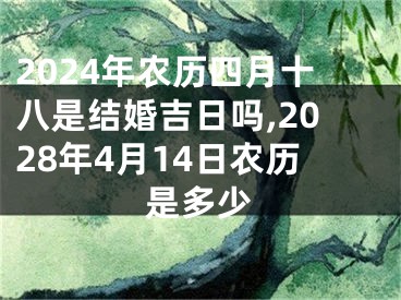 2024年农历四月十八是结婚吉日吗,2028年4月14日农历是多少