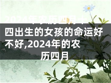 2024年农历四月十四出生的女孩的命运好不好,2024年的农历四月