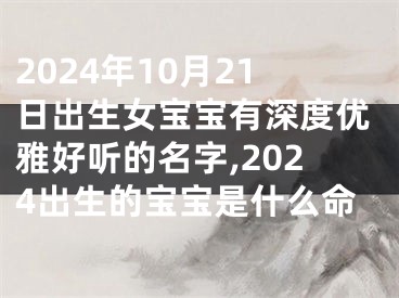 2024年10月21日出生女宝宝有深度优雅好听的名字,2024出生的宝宝是什么命